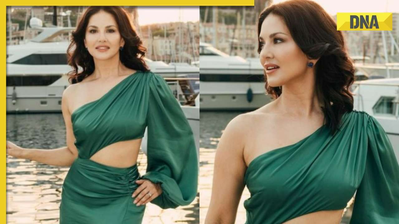 18 Cuts Sunny Lioun Sex - Sunny Leone poses in sexy cut-out green dress ahead of Kennedy premiere at  Cannes Film Festival 2023