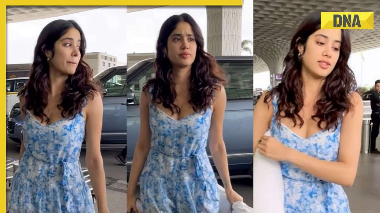 Janhvi Kapoor trolled for carrying huge pillow at airport, netizens ask 'yeh flight me jaa rahi hai ya train mein'