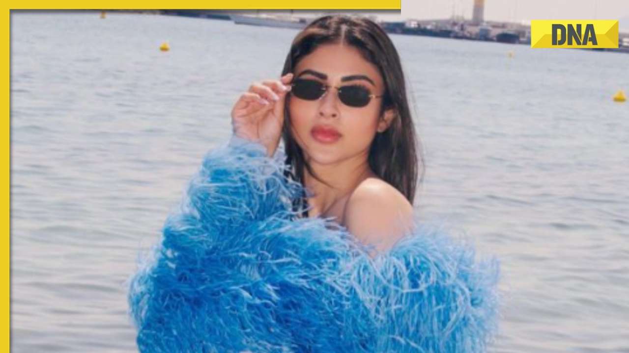 Mouni Roy turns heads in blue feather dress and a feather hat at Cannes, Disha Patani calls her 'love'