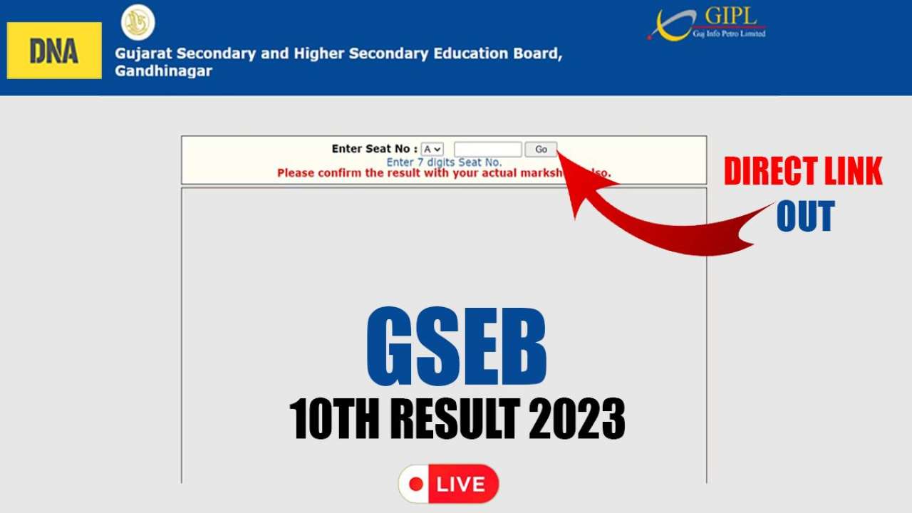 GSEB SSC (10th) Result 2023 HIGHLIGHTS Gujarat Board Class 10th result