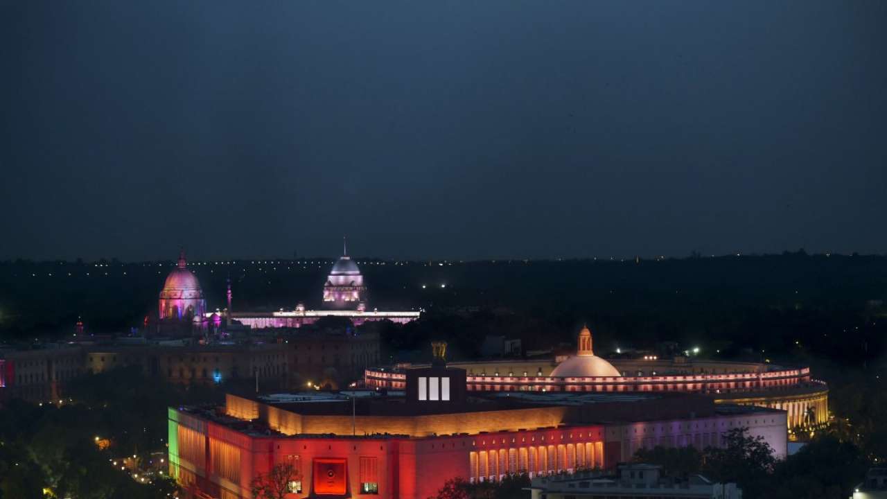 New Parliament building at night