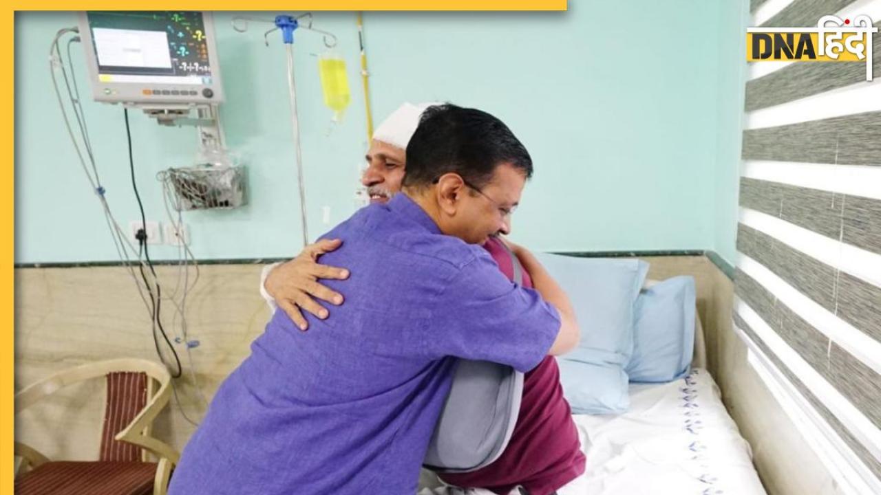 अस्पताल में मुलाकात के बाद अरविंद केजरीवाल ने सत्येंद्र जैन को बताया 'हीरो', ट्वीट की तस्वीर