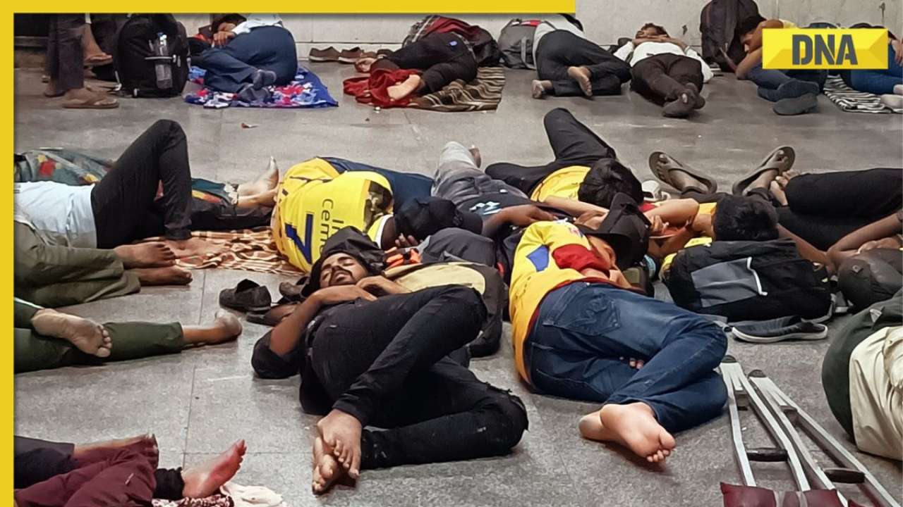 Watch: CSK fans sleep at railway station after Chennai vs Gujarat IPL final moved to reserve day due to rain