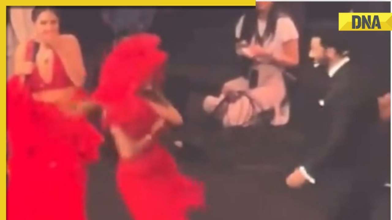 Watch: Rakhi Sawant knocks Vicky Kaushal off his feet while dancing to Katrina Kaif's hit song at IIFA