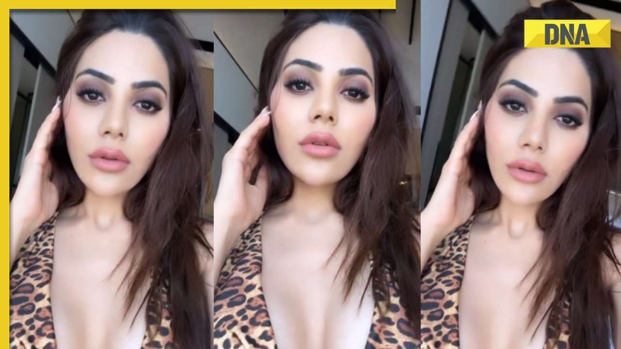 Viral video: Nikki Tamboli burns the internet in a sexy leopard print bikini top, watch