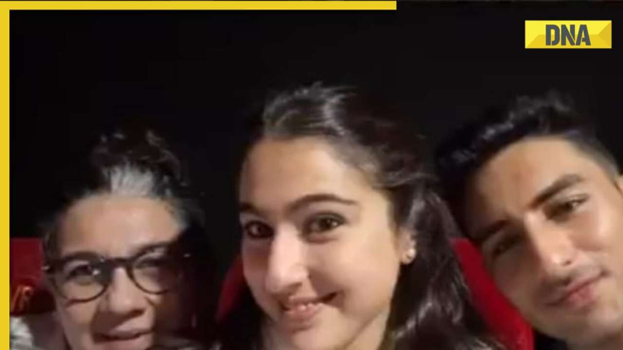 Sara Ali Khan spends Sunday 'sahparivar'; treats mom Amrita Singh, brother Ibrahim to Zara Hatke Zara Bachke screening