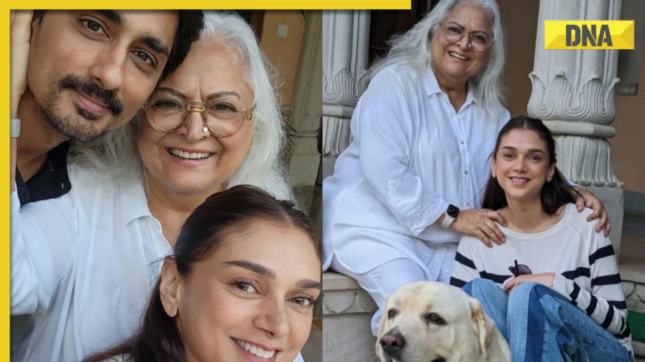 Rumoured couple Aditi Rao Hydari, Siddharth flash big smiles on their Rajasthan vacation; pose with Bina Kak