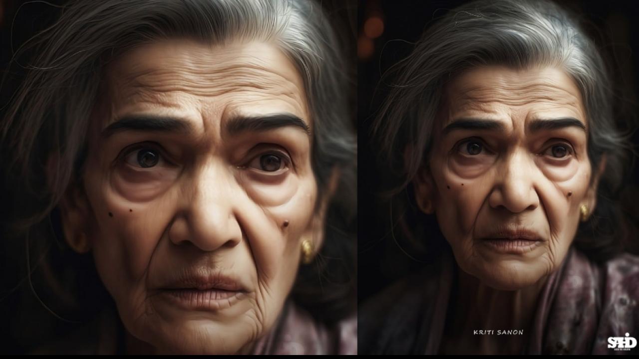 Kriti Sanon AI Generated Old Age Image