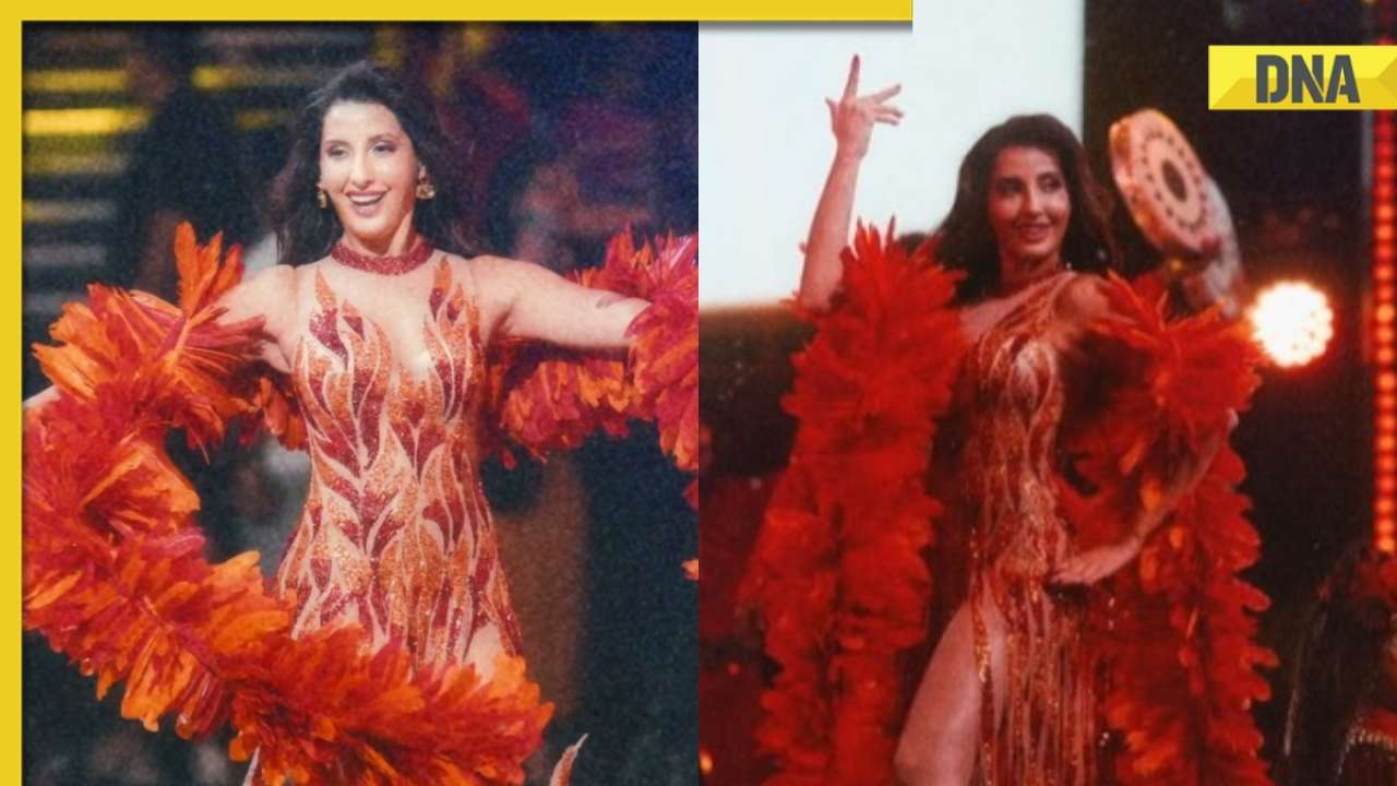 Nora fatehi looks sizzling hot in thigh-high slit dress inspired by helen, fans say 'india me jabse nora aayi tabse.... '