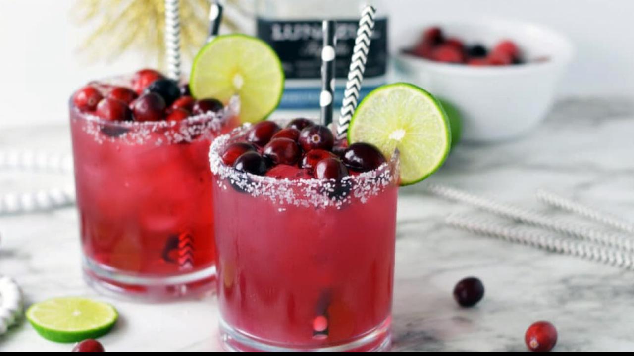 Ingredients to make Cranberry Margarita