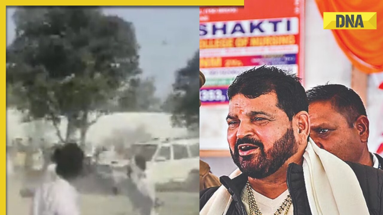 Watch: Stones pelted at Brij Bhushan Singh's event in UP amid wrestlers' protest row, viral video