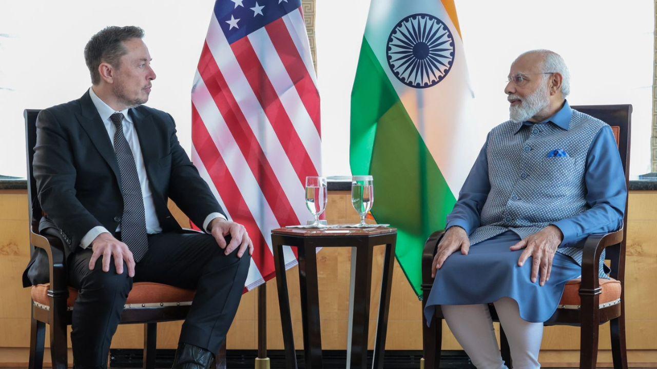 Elon Musk Narendra Modi Meeting