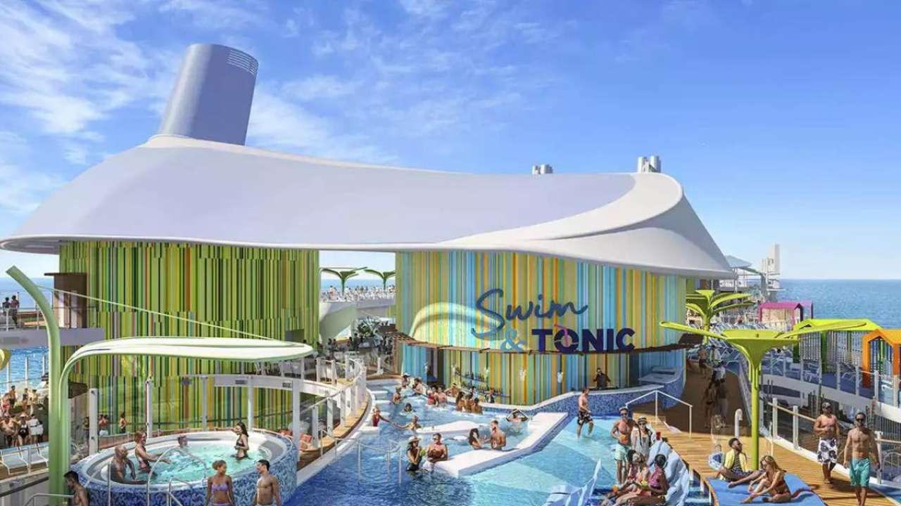 In Pics World S Largest Cruise Ship Features Largest Waterpark At Sea