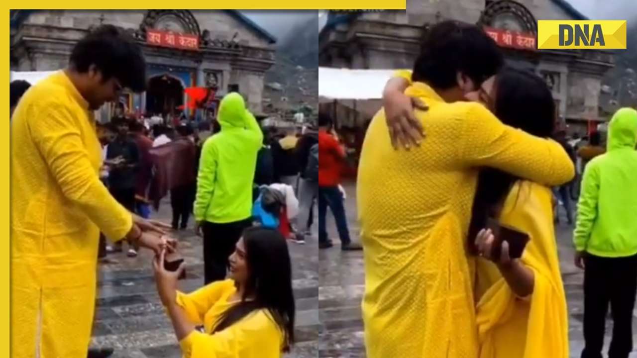 Woman proposes to her boyfriend at Kedarnath, viral video angers netizens