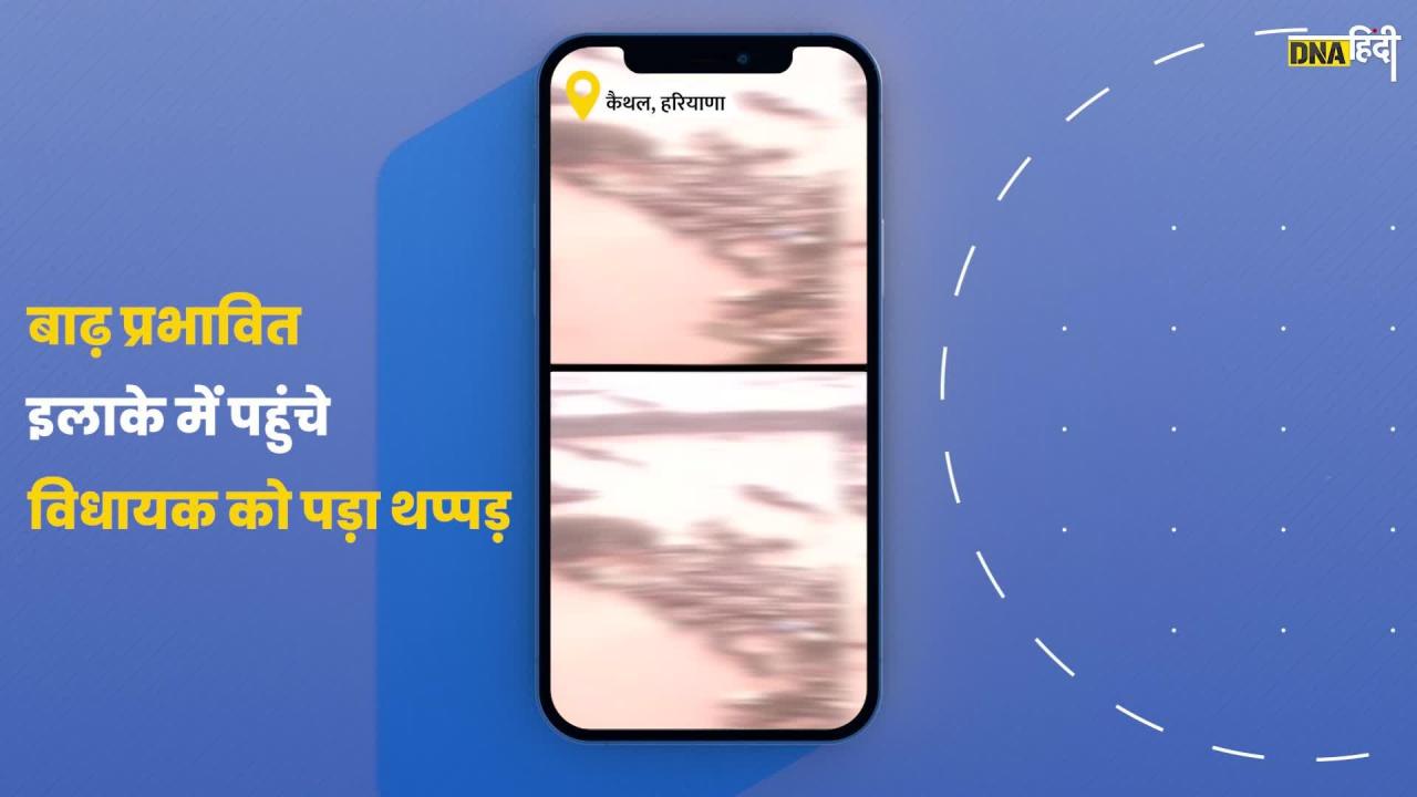 Video: हरियाणा में  बाढ़ का जायजा लेने पहुंचे विधायक को महिला ने जड़ा थप्पड़, मचा बवाल