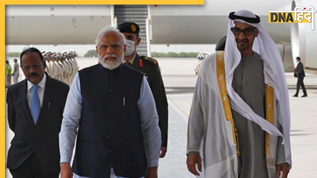 फ्रांस के बाद UAE पहुंचे PM मोदी, एयरपोर्ट में राष्ट्रपति शेख मोहम्मद ने की अगवानी