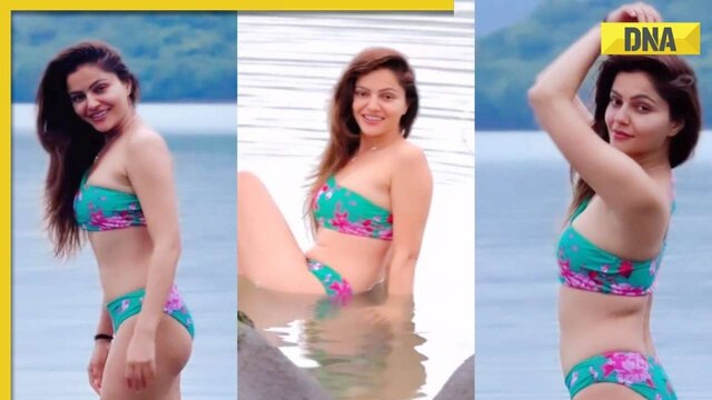 Rubeena Khan Xxx Video - Viral video: Bigg Boss star Rubina Dilaik burns the internet in sexy  bikini, watch
