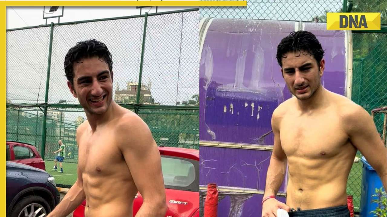 Ibrahim Ali Khan goes shirtless post football match, flaunts six-pack ...