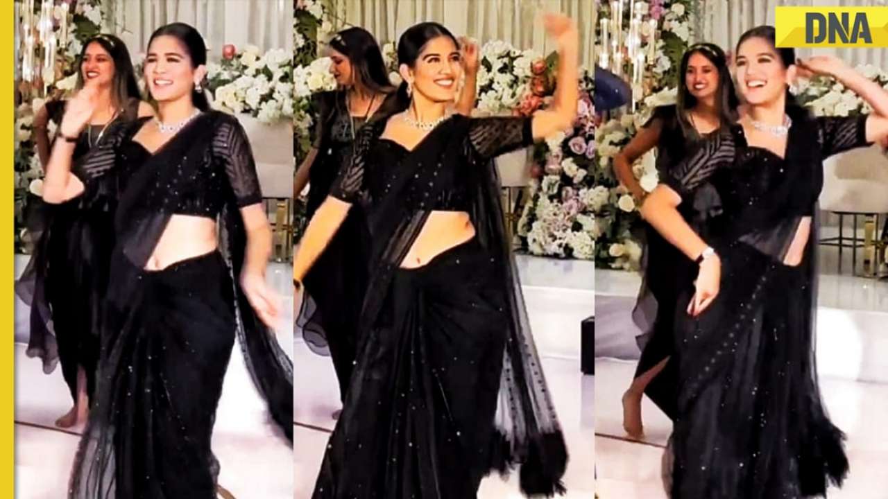 Two Sister's Black Ruffle Saree With Sequin Shimmer Blouse - Rent