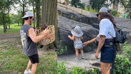 Priyanka Nick Playing With Daughter Malti Marie At Central Park