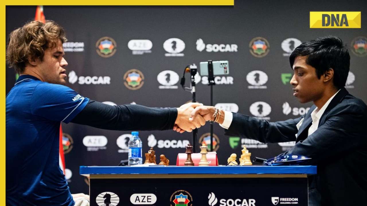 Carlsen and Praggnanandhaa draw in the first game of the finals