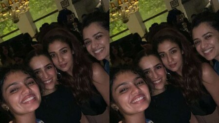 Nayanthara and girls gang at Jawan success bash