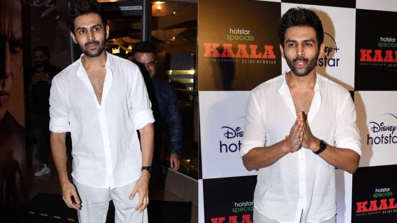 Kartik Aaryan at Kaala's screening