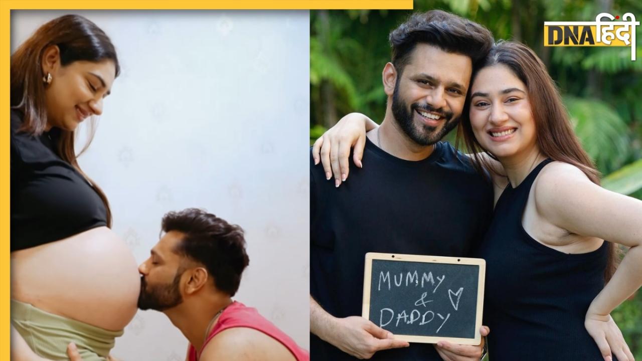 Rahul Vaidya ने बीवी के बेबी बंप पर किया Kiss, वीडियो में दिखाई नन्हे मेहमान की पहली झलक