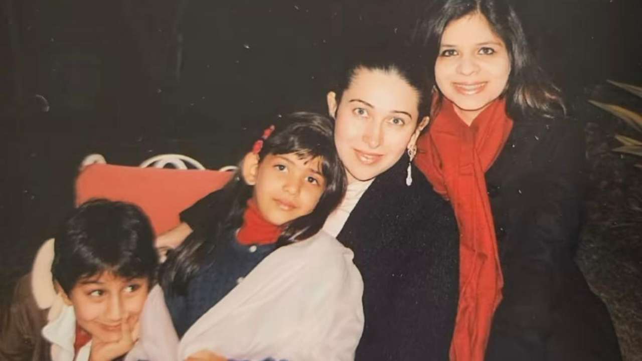 Karisma Kapoor with Ibrahim and Saba Pataudi