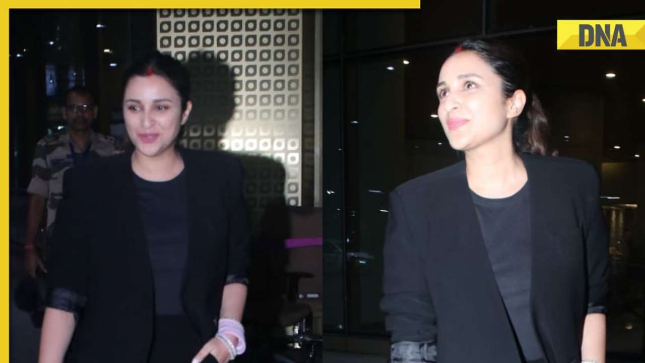 Watch: Parineeti Chopra returns to Mumbai sporting sindoor, pink choora ...