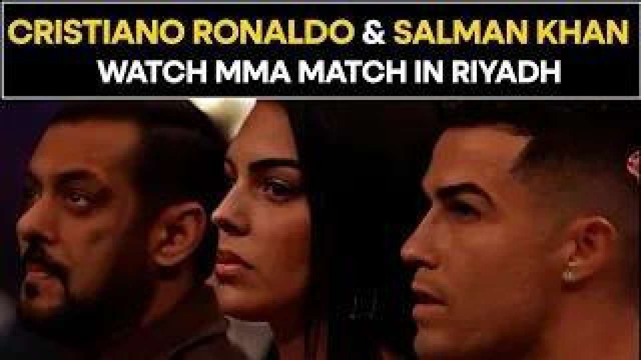 Big Moment Cristiano Ronaldo Watches Mma Match With Salman Khan In Riyadh