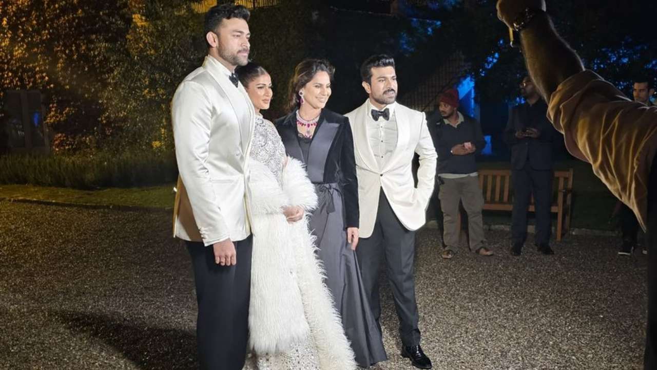 Ram Charan and Upasana Konidela with bride and groom