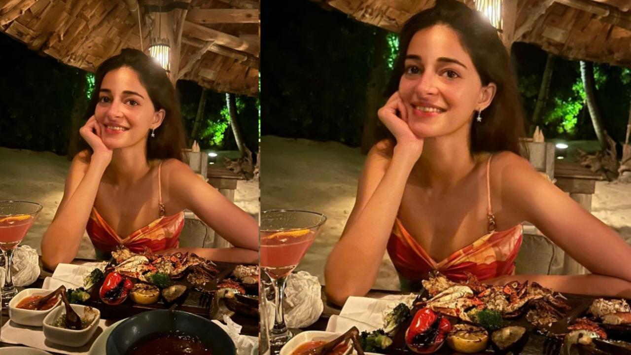 Ananya Panday Having Lunch At Maldives