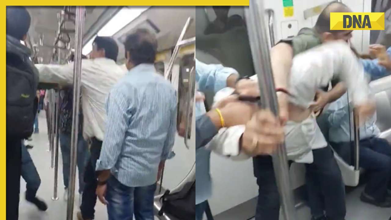 Viral video: Violent fight breaks out in Delhi Metro as men punch, kick each other