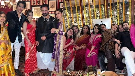 The Kapoor family at Kareena's Diwali bash