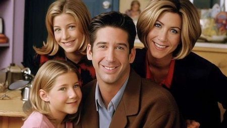 Rachel and Ross with kids