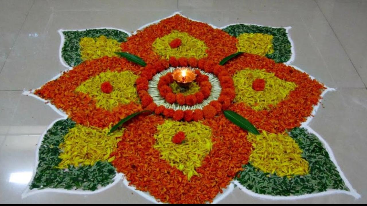 Diwali Flower Rangoli Designs