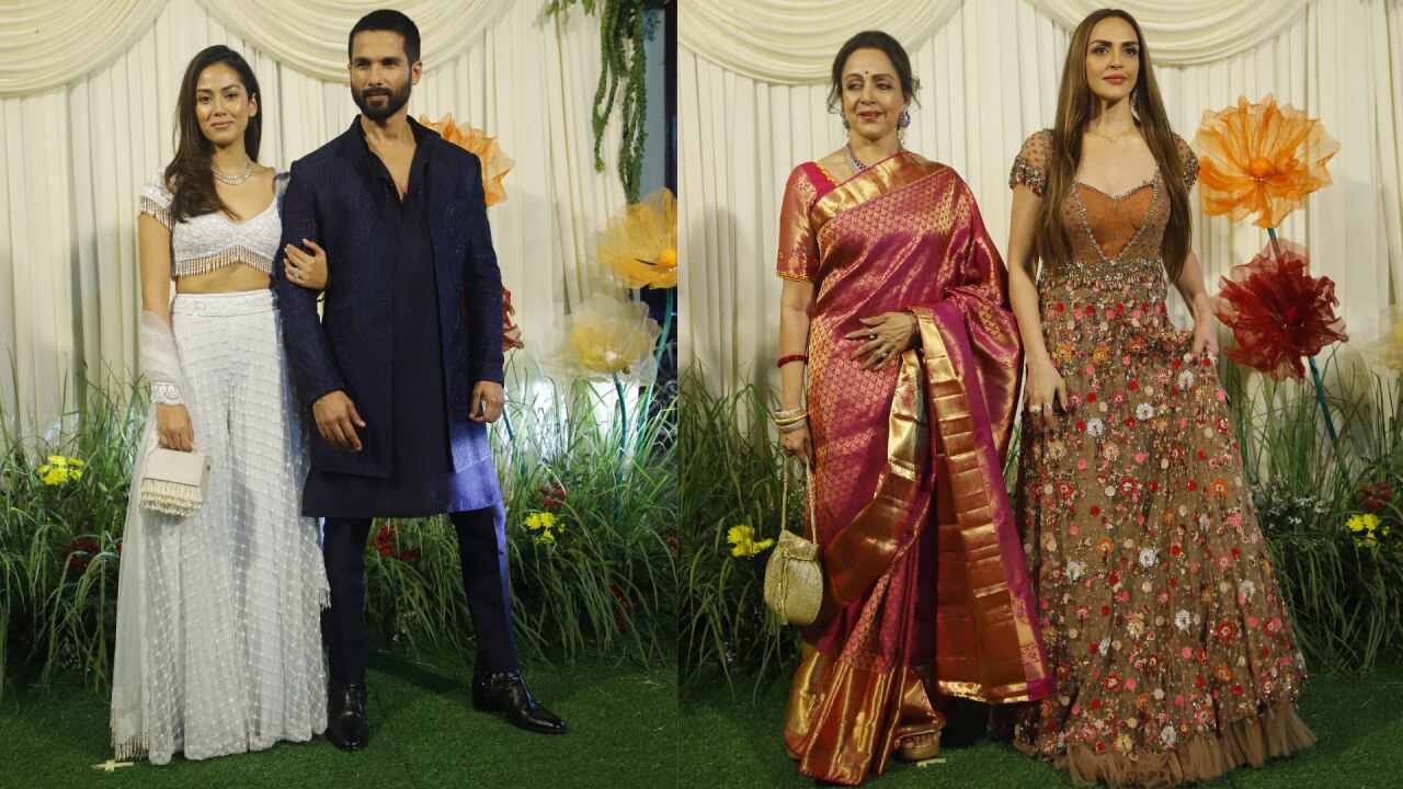 Shahid Kapoor with Wife & Hema Malini with Esha Deol