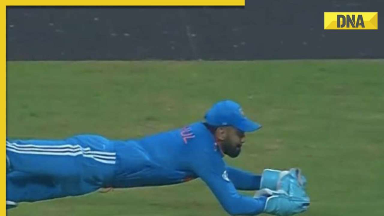 Watch: KL Rahul takes a stunning diving catch to dismiss Devon Conway during IND vs NZ 2023 World Cup clash