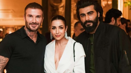 Arjun Kapoor and Malaika Arora with David Beckham