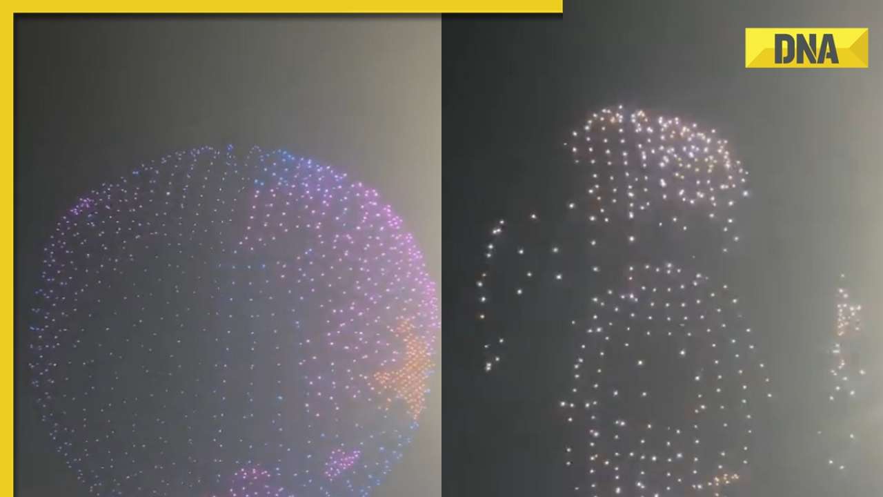 Watch: Drones light up sky at Narendra Modi stadium ahead of IND vs AUS World Cup 2023 final; video goes viral