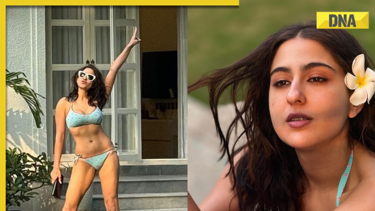 In pics: Sara Ali Khan flaunts washboard abs as she poses in a bikini in new photos from Goa