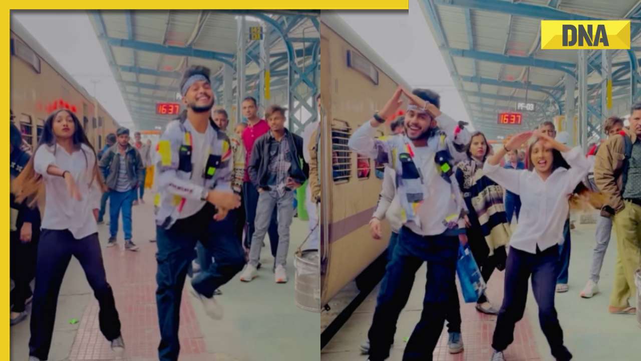 Viral video: Couple's dance on crowded railway platform gets thumbs down from internet, watch