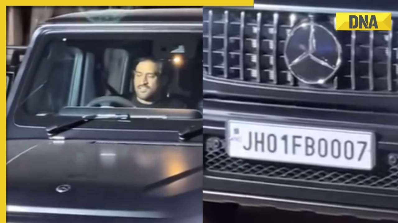 MS Dhoni seen driving Rs 3 crore Mercedes-AMG G63 SUV, gets special '0007' number plate, watch video