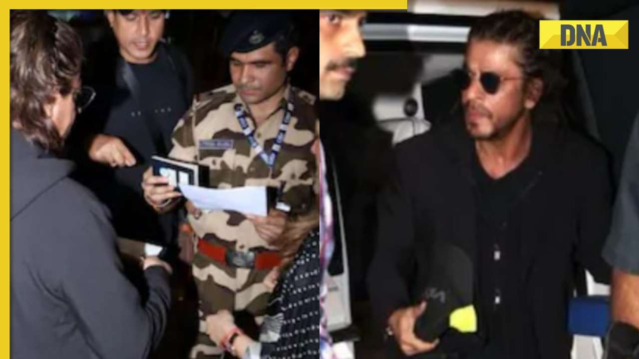 Watch: Shah Rukh Khan stopped for security check at Mumbai airport, his reaction wins the internet 