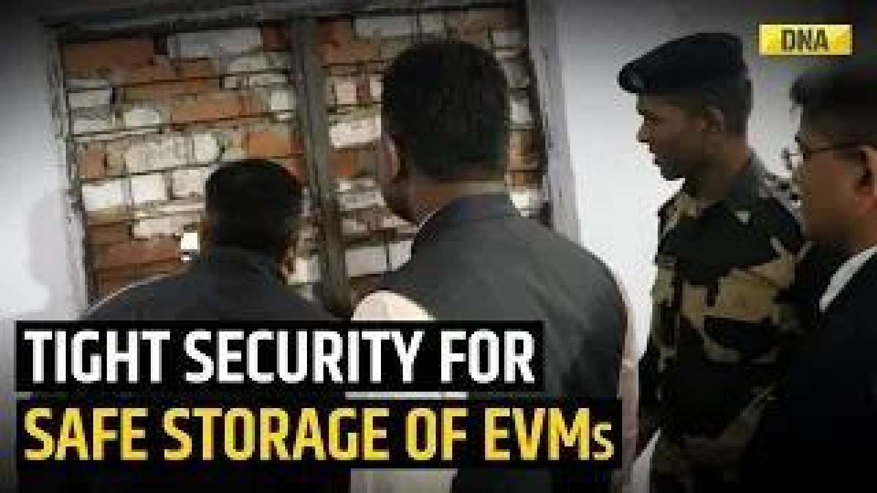 Brick wall secured EVM strong room opened in Morena as counting of votes begins for MP polls