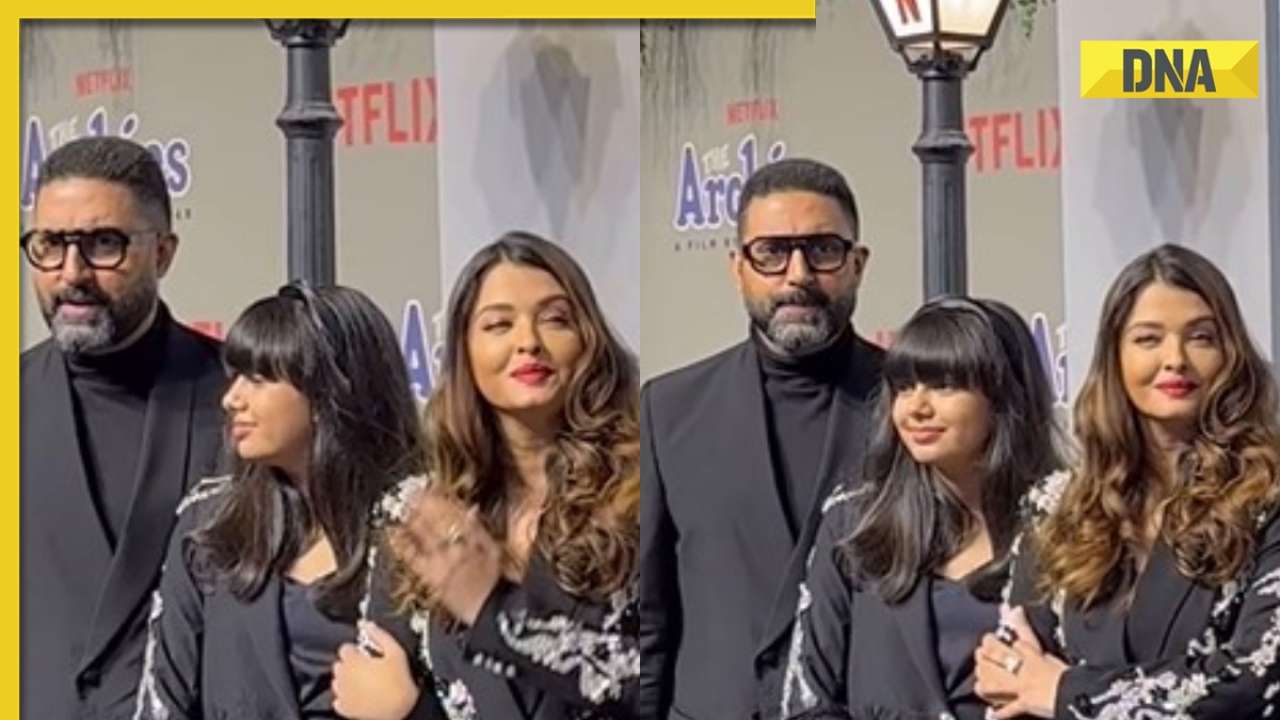 Watch: Aishwarya Rai-Abhishek Bachchan put separation rumours to rest, arrive at The Archies premiere together