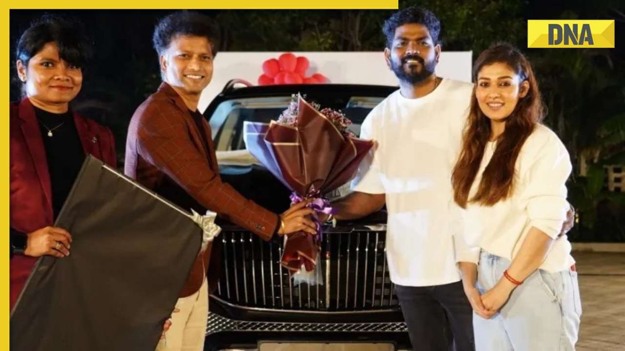 Nayanthara arrives to receive Rs 3 crore Maybach ‘dancing car’ as birthday gift, watch video