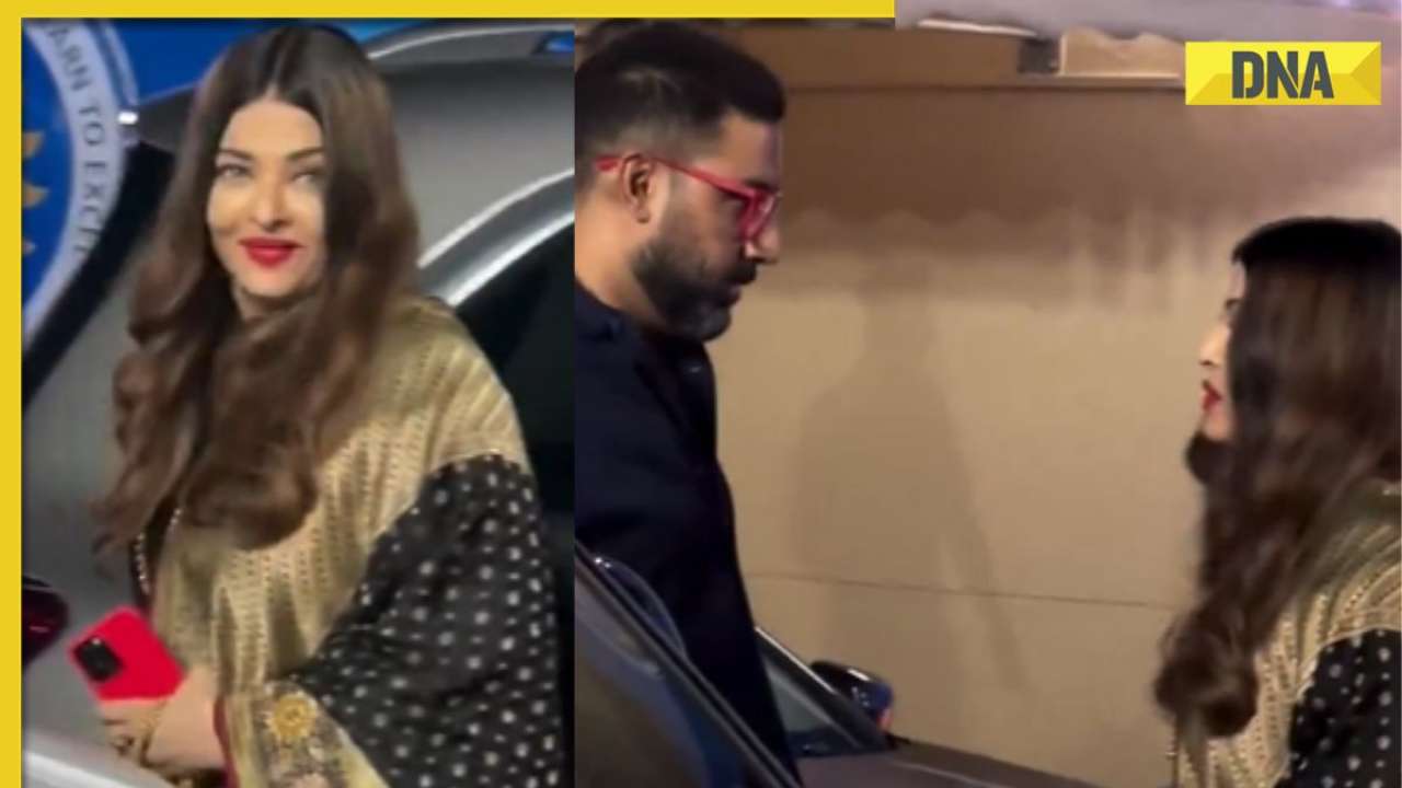 Amid separation rumours, Aishwarya Rai, Abhishek Bachchan arrive together to attend annual function at Aaradhya's school