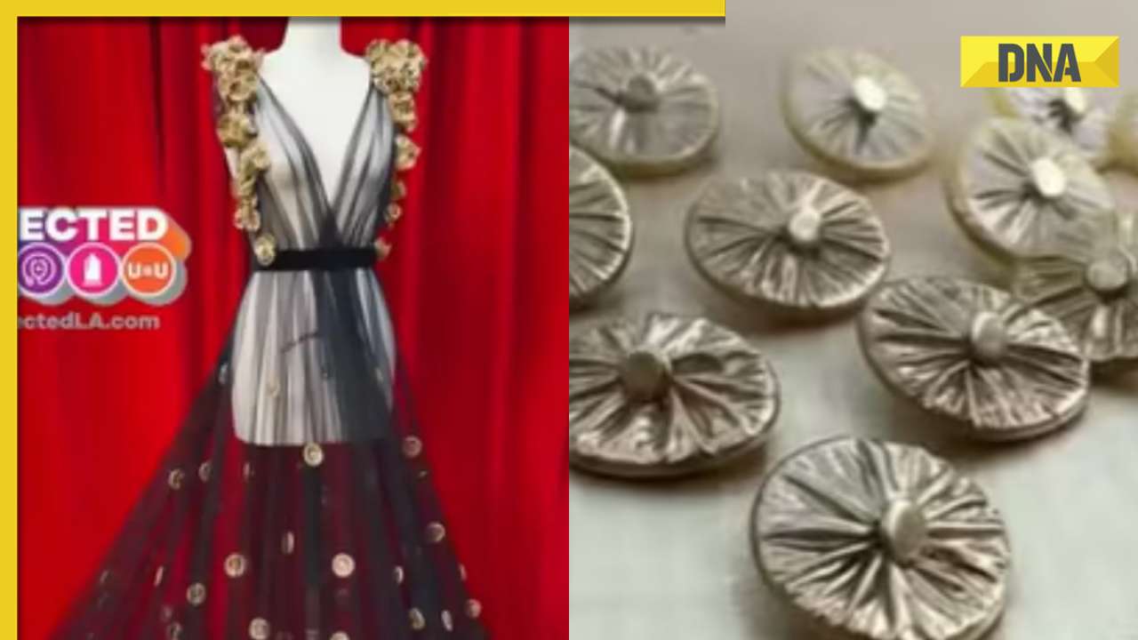 Watch: Man makes ‘Met Gala-worthy gown’ using condoms, viral video